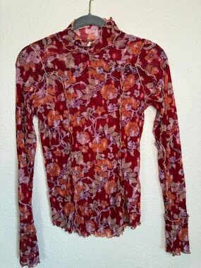 Free People Charlie mesh Top